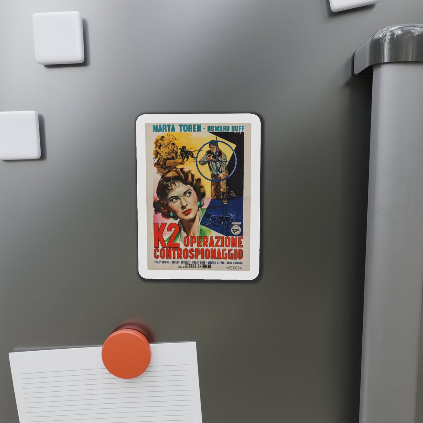 Spy Hunt 1950 v2 Movie Poster Die-Cut Magnet-The Sticker Space
