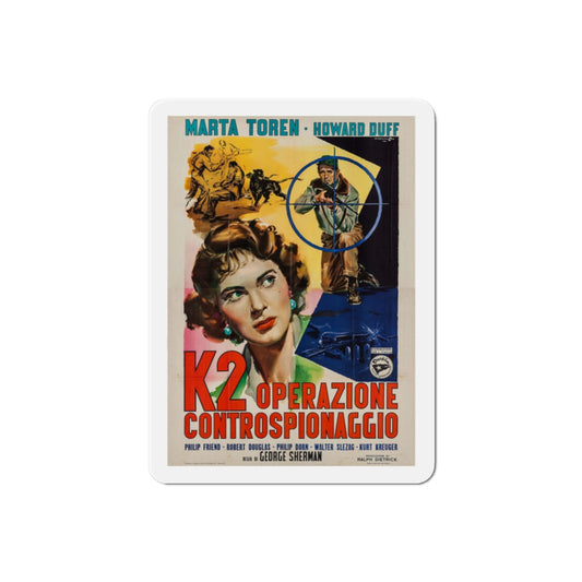 Spy Hunt 1950 v2 Movie Poster Die-Cut Magnet-2 Inch-The Sticker Space
