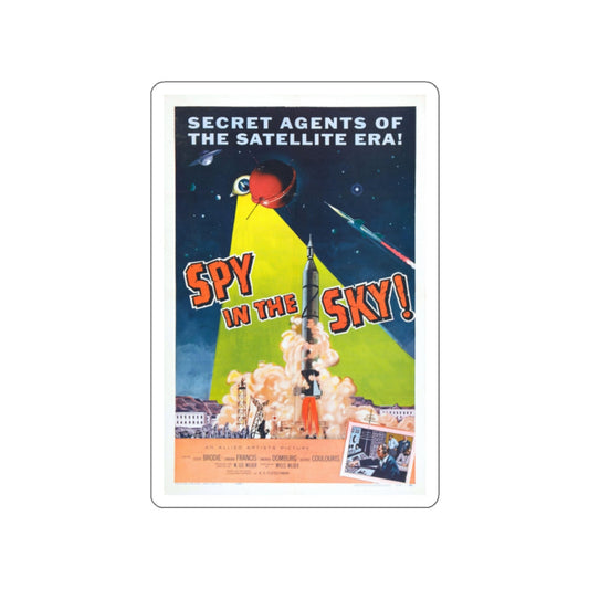 SPY IN THE SKY 1958 Movie Poster STICKER Vinyl Die-Cut Decal-White-The Sticker Space