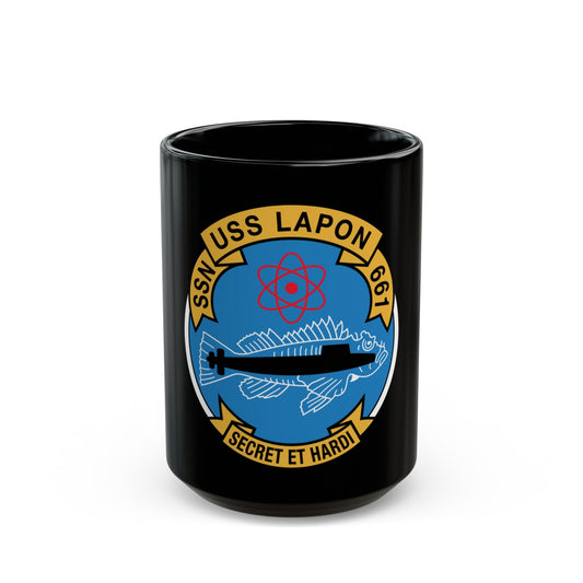 SSN USS Lapon 661 Secret ET Hardi (U.S. Navy) Black Coffee Mug-15oz-The Sticker Space