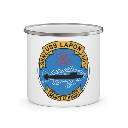 SSN USS Lapon 661 Secret ET Hardi (U.S. Navy) Enamel Mug 12oz-12oz-The Sticker Space