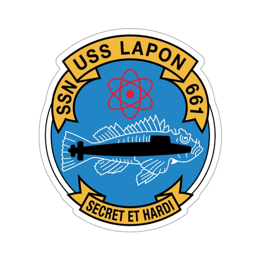 SSN USS Lapon 661 Secret ET Hardi (U.S. Navy) STICKER Vinyl Die-Cut Decal-6 Inch-The Sticker Space