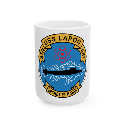 SSN USS Lapon 661 Secret ET Hardi (U.S. Navy) White Coffee Mug-15oz-The Sticker Space