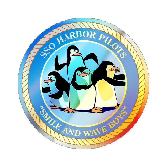 SSO Harbor Pilots Smile and Wave Boys (U.S. Navy) Holographic STICKER Die-Cut Vinyl Decal-6 Inch-The Sticker Space