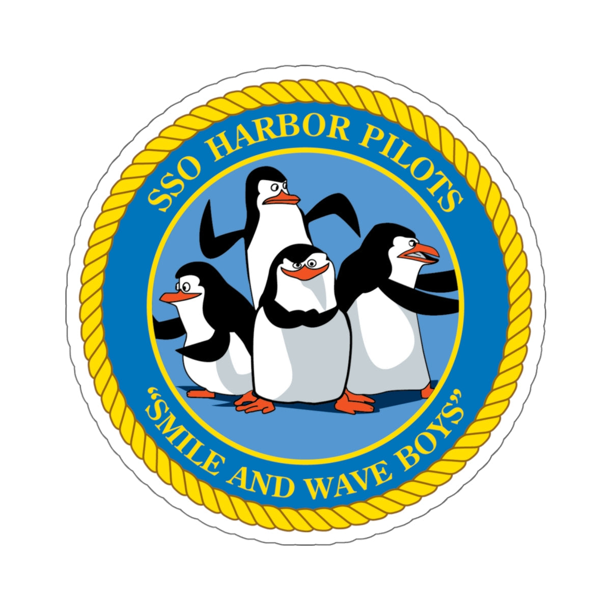 SSO Harbor Pilots Smile and Wave Boys (U.S. Navy) STICKER Vinyl Die-Cut Decal-White-The Sticker Space