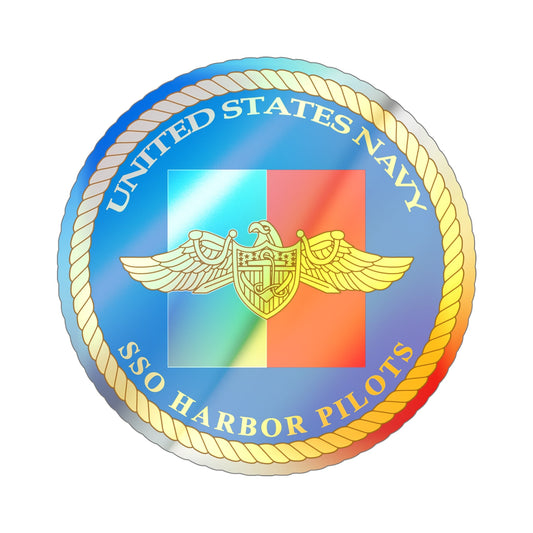 SSO Harbor Pilots (U.S. Navy) Holographic STICKER Die-Cut Vinyl Decal-6 Inch-The Sticker Space