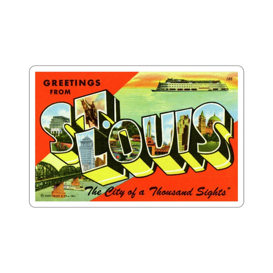 St Louis Missouri (Greeting Cards) STICKER Vinyl Die-Cut Decal-6 Inch-The Sticker Space