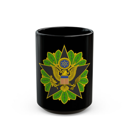 Staff Identification Badge (U.S. Army) Black Coffee Mug-15oz-The Sticker Space
