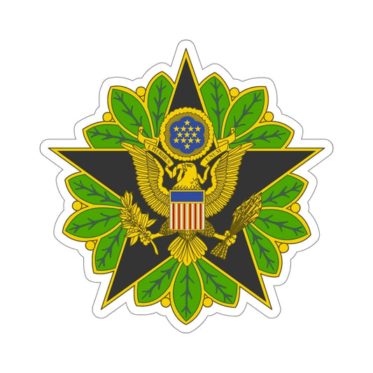 Staff Identification Badge (U.S. Army) STICKER Vinyl Die-Cut Decal-6 Inch-The Sticker Space