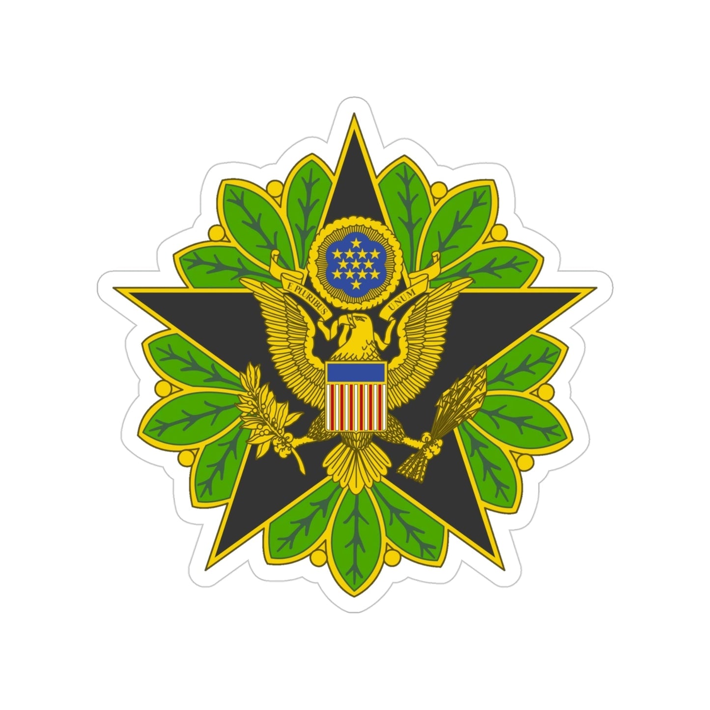 Staff Identification Badge (U.S. Army) Transparent STICKER Die-Cut Vinyl Decal-4 Inch-The Sticker Space