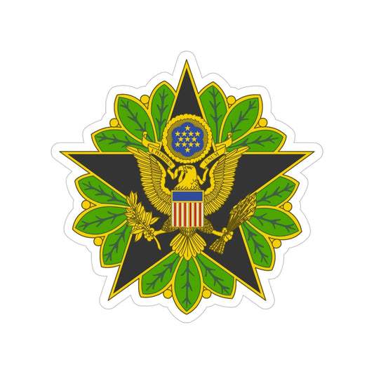 Staff Identification Badge (U.S. Army) Transparent STICKER Die-Cut Vinyl Decal-6 Inch-The Sticker Space