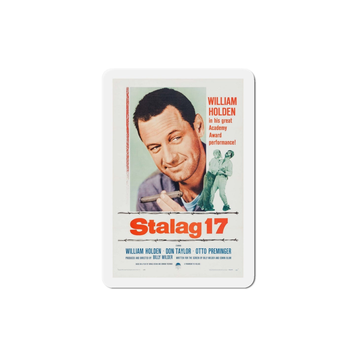 Stalag 17 1953 Movie Poster Die-Cut Magnet-4 Inch-The Sticker Space