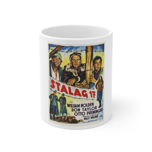 Stalag 17 1953 Movie Poster - White Coffee Cup 11oz-11oz-The Sticker Space