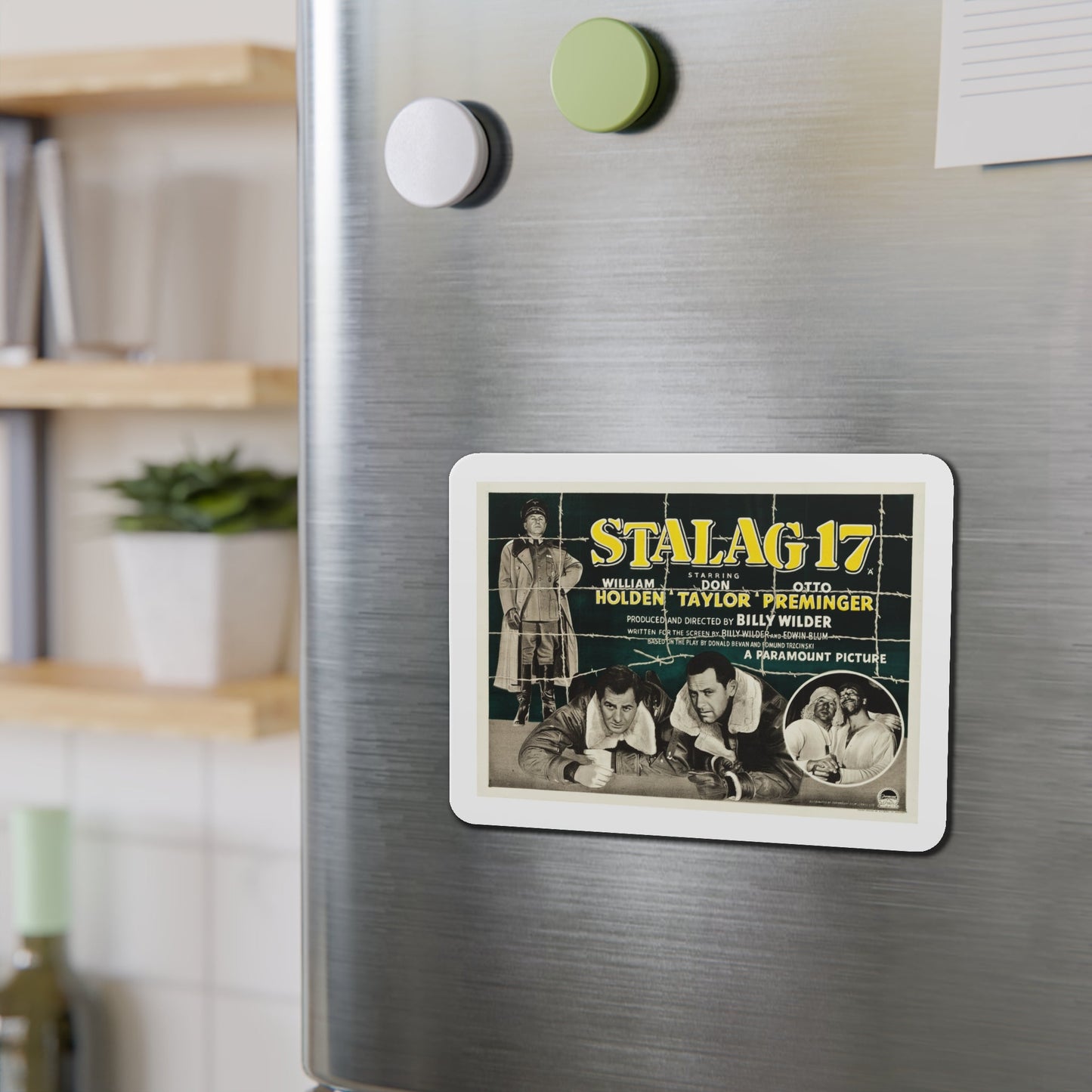 Stalag 17 1953 v2 Movie Poster Die-Cut Magnet-The Sticker Space
