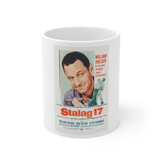 Stalag 17 1953 v2 Movie Poster - White Coffee Cup 11oz-11oz-The Sticker Space