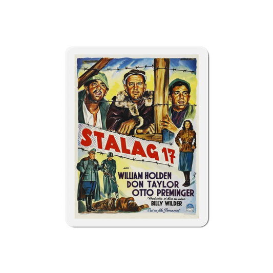 Stalag 17 1953 v4 Movie Poster Die-Cut Magnet-2 Inch-The Sticker Space