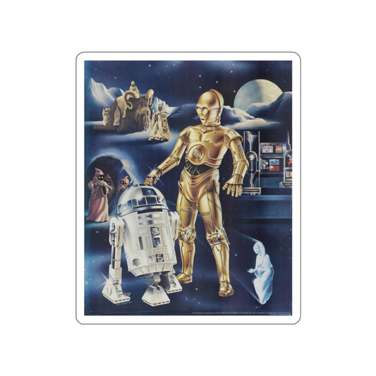 STAR WARS (CUSTOMER CASCADE EXCLUSIVE 1) 1977 Movie Poster STICKER Vinyl Die-Cut Decal-White-The Sticker Space