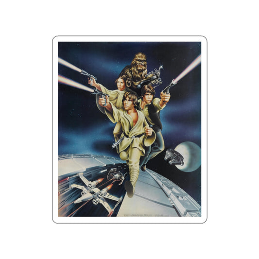 STAR WARS (CUSTOMER CASCADE EXCLUSIVE 2) 1977 Movie Poster STICKER Vinyl Die-Cut Decal-White-The Sticker Space