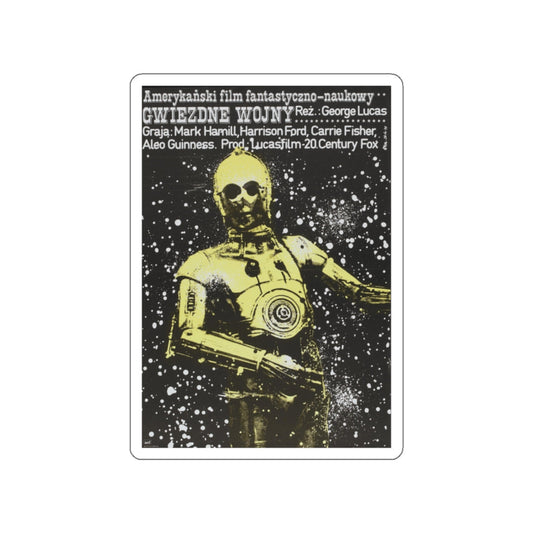 STAR WARS (POLISH) 1977 Movie Poster STICKER Vinyl Die-Cut Decal-White-The Sticker Space