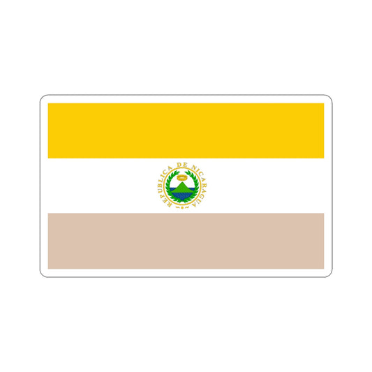 State Flag of Nicaragua (1854-1858) STICKER Vinyl Die-Cut Decal-6 Inch-The Sticker Space