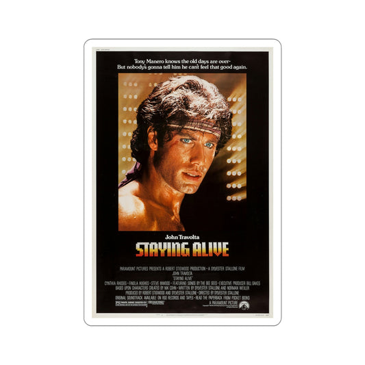 Staying Alive 1983 Movie Poster STICKER Vinyl Die-Cut Decal-6 Inch-The Sticker Space