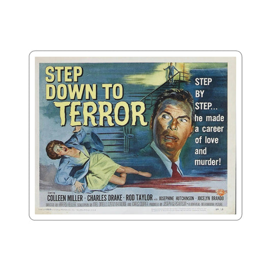 Step Down to Terror 1958 Movie Poster STICKER Vinyl Die-Cut Decal-6 Inch-The Sticker Space
