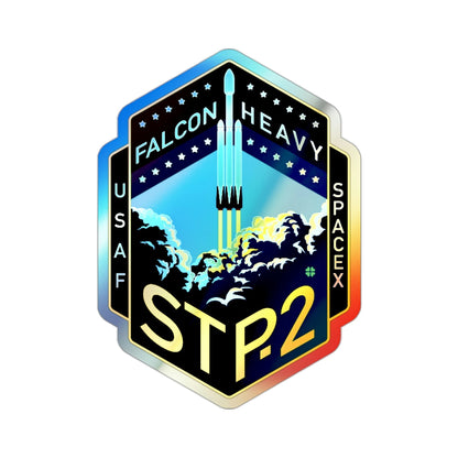 STP-2 (SpaceX) Holographic STICKER Die-Cut Vinyl Decal-2 Inch-The Sticker Space