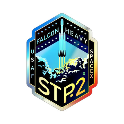 STP-2 (SpaceX) Holographic STICKER Die-Cut Vinyl Decal-4 Inch-The Sticker Space