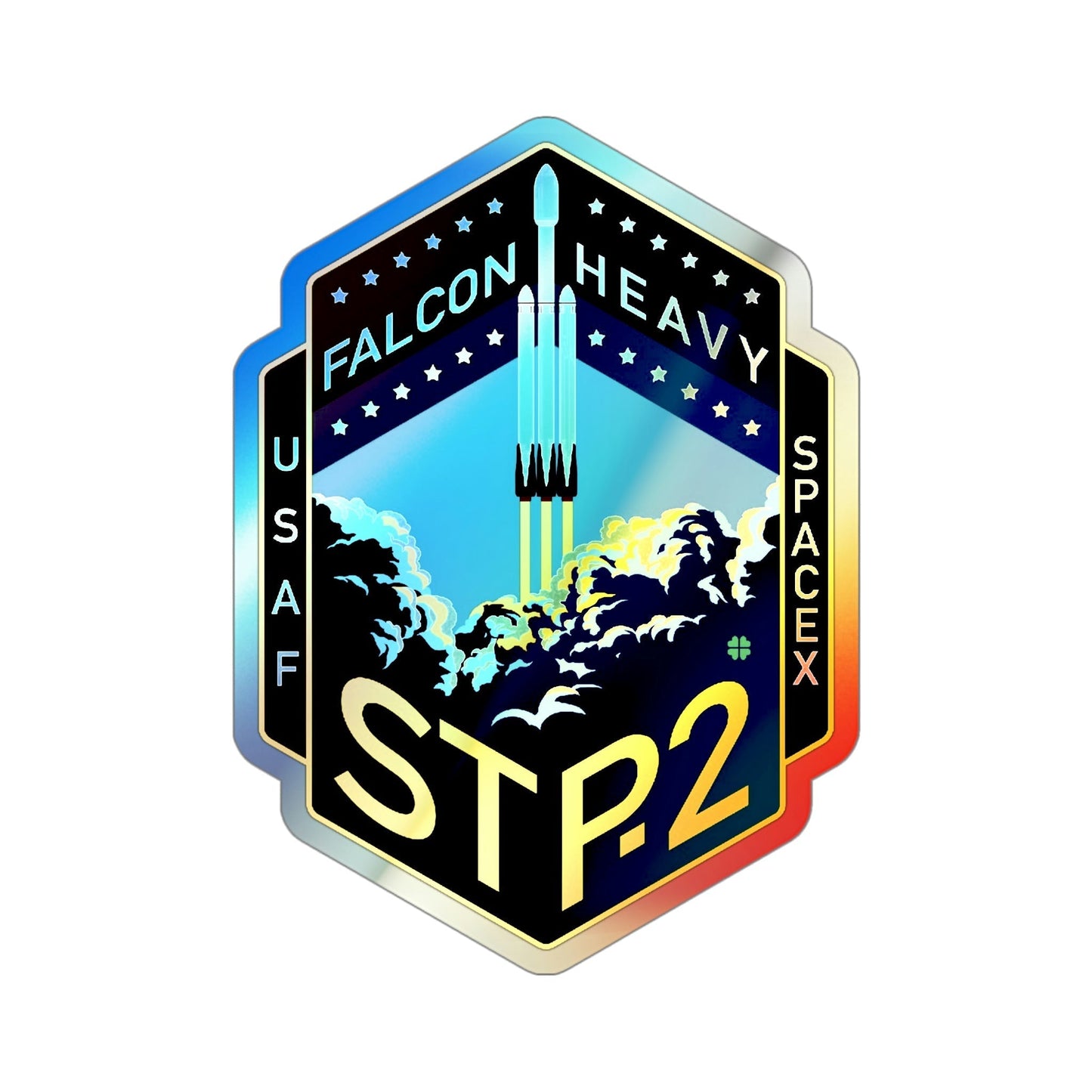 STP-2 (SpaceX) Holographic STICKER Die-Cut Vinyl Decal-5 Inch-The Sticker Space