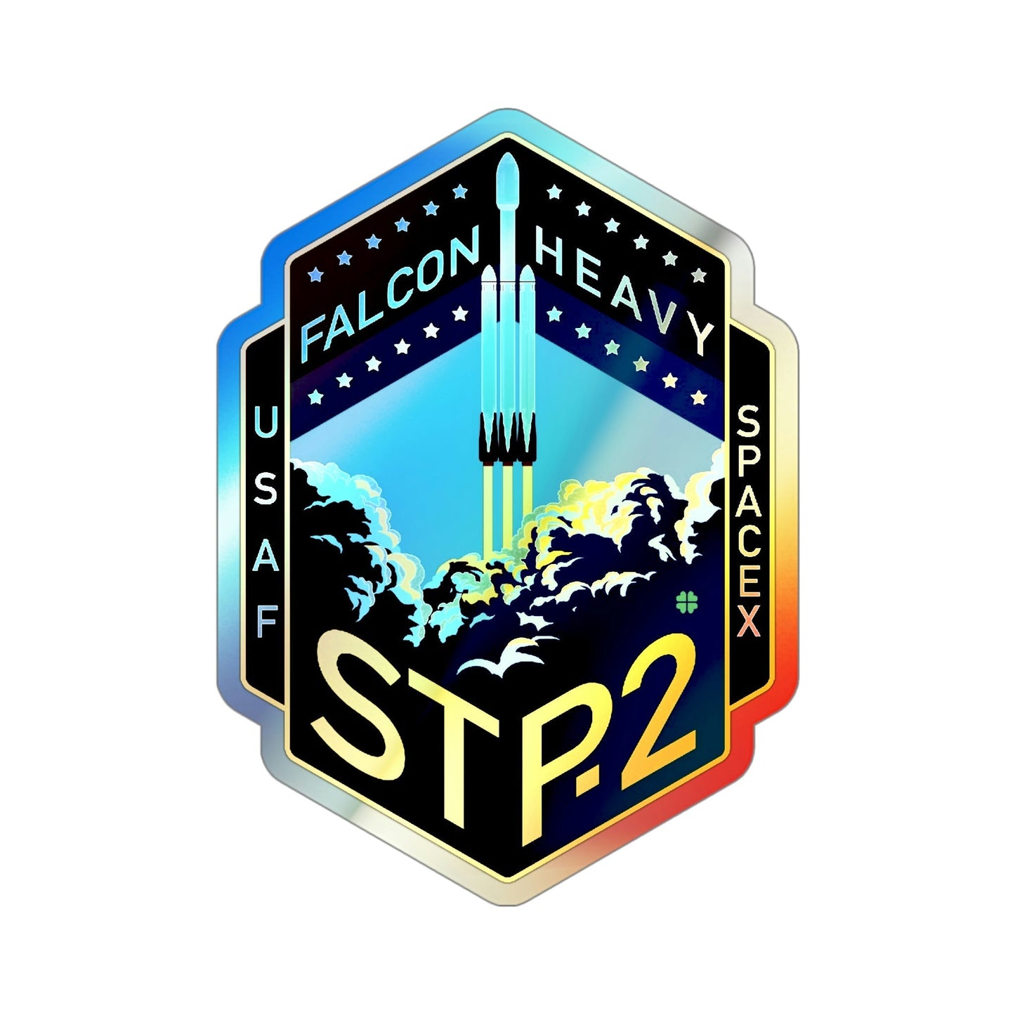 STP-2 (SpaceX) Holographic STICKER Die-Cut Vinyl Decal-6 Inch-The Sticker Space