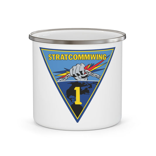 STRATCOMMWING 1 (U.S. Navy) Enamel Mug 12oz-12oz-The Sticker Space