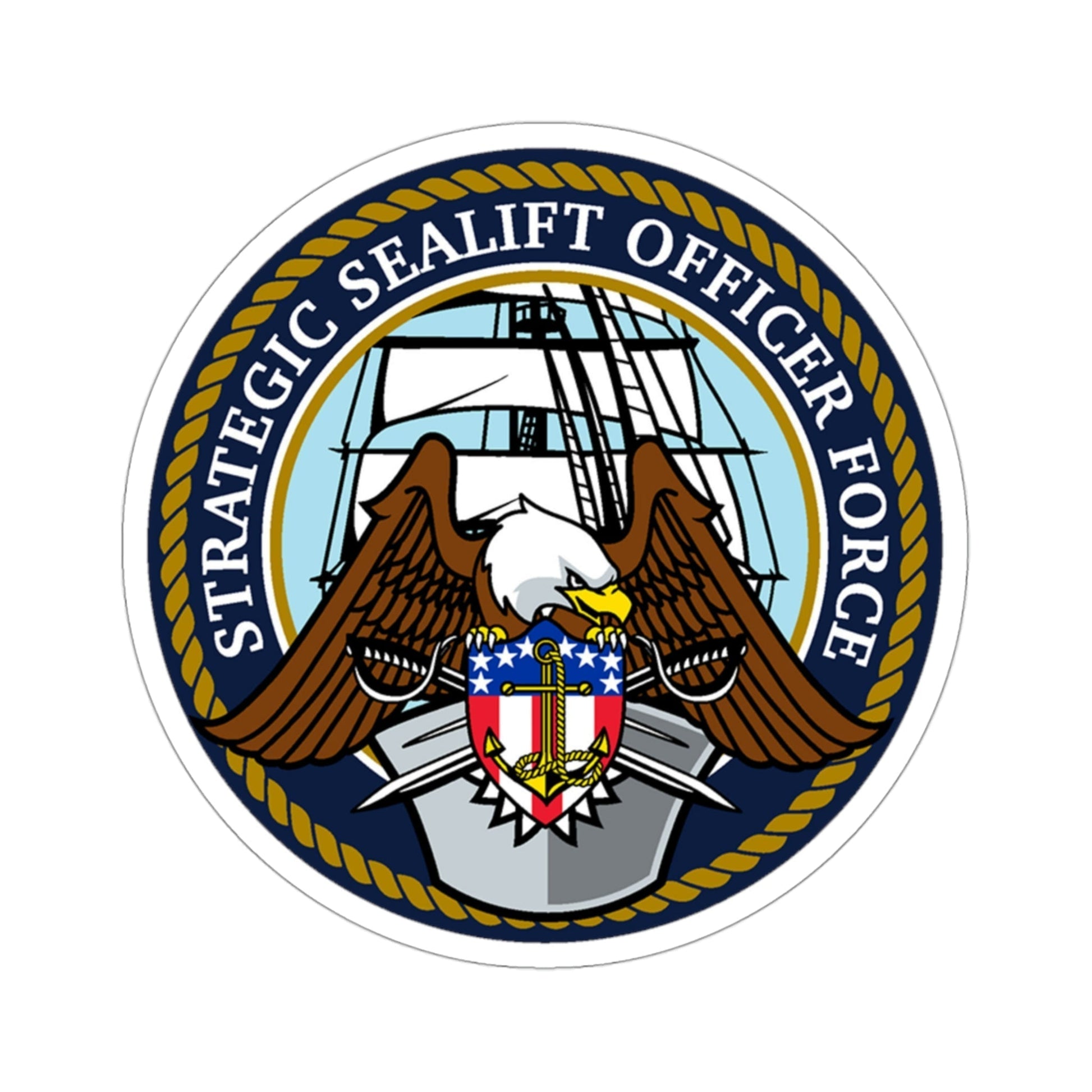 Strategic Sealift Officer Force (U.S. Navy) STICKER Vinyl Die-Cut Decal-3 Inch-The Sticker Space