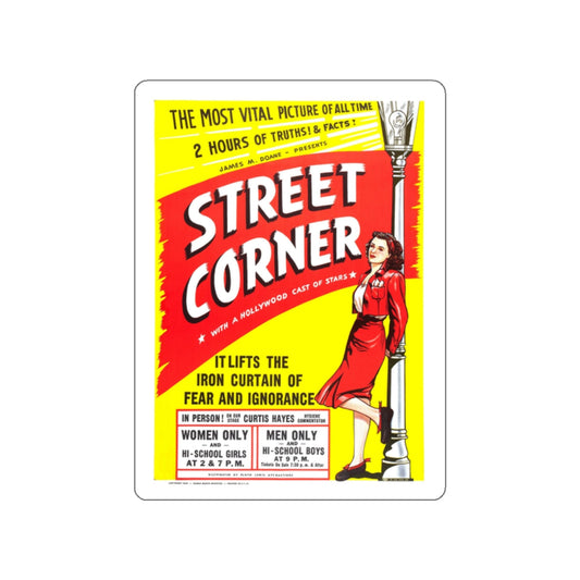 STREET CORNER 1948 Movie Poster STICKER Vinyl Die-Cut Decal-White-The Sticker Space