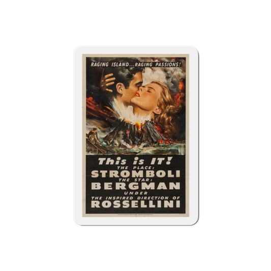 Stromboli 1950 Movie Poster Die-Cut Magnet-2 Inch-The Sticker Space