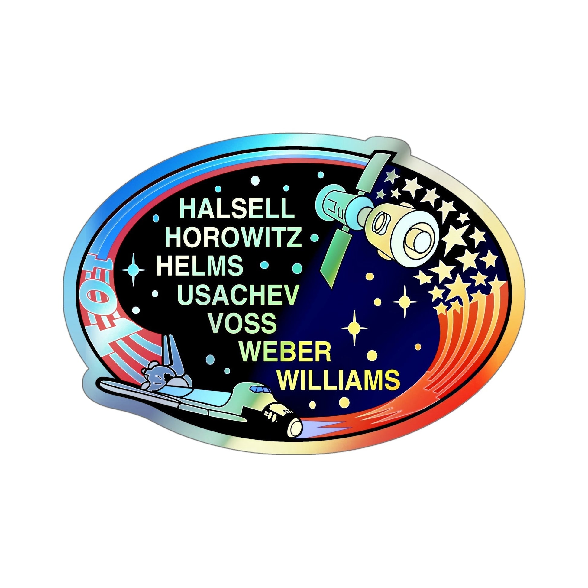STS 101 (NASA) Holographic STICKER Die-Cut Vinyl Decal-5 Inch-The Sticker Space