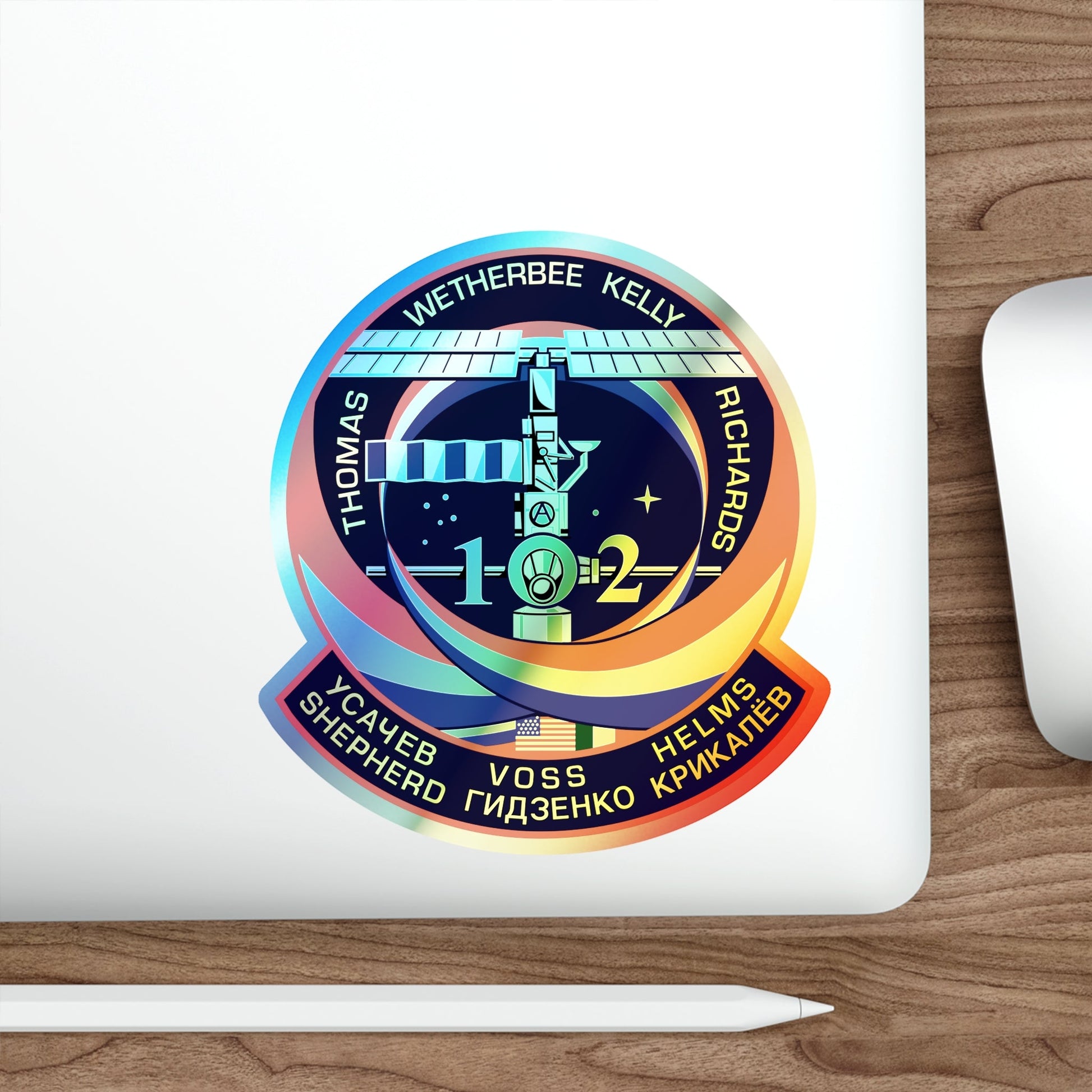 STS 102 (NASA) Holographic STICKER Die-Cut Vinyl Decal-The Sticker Space