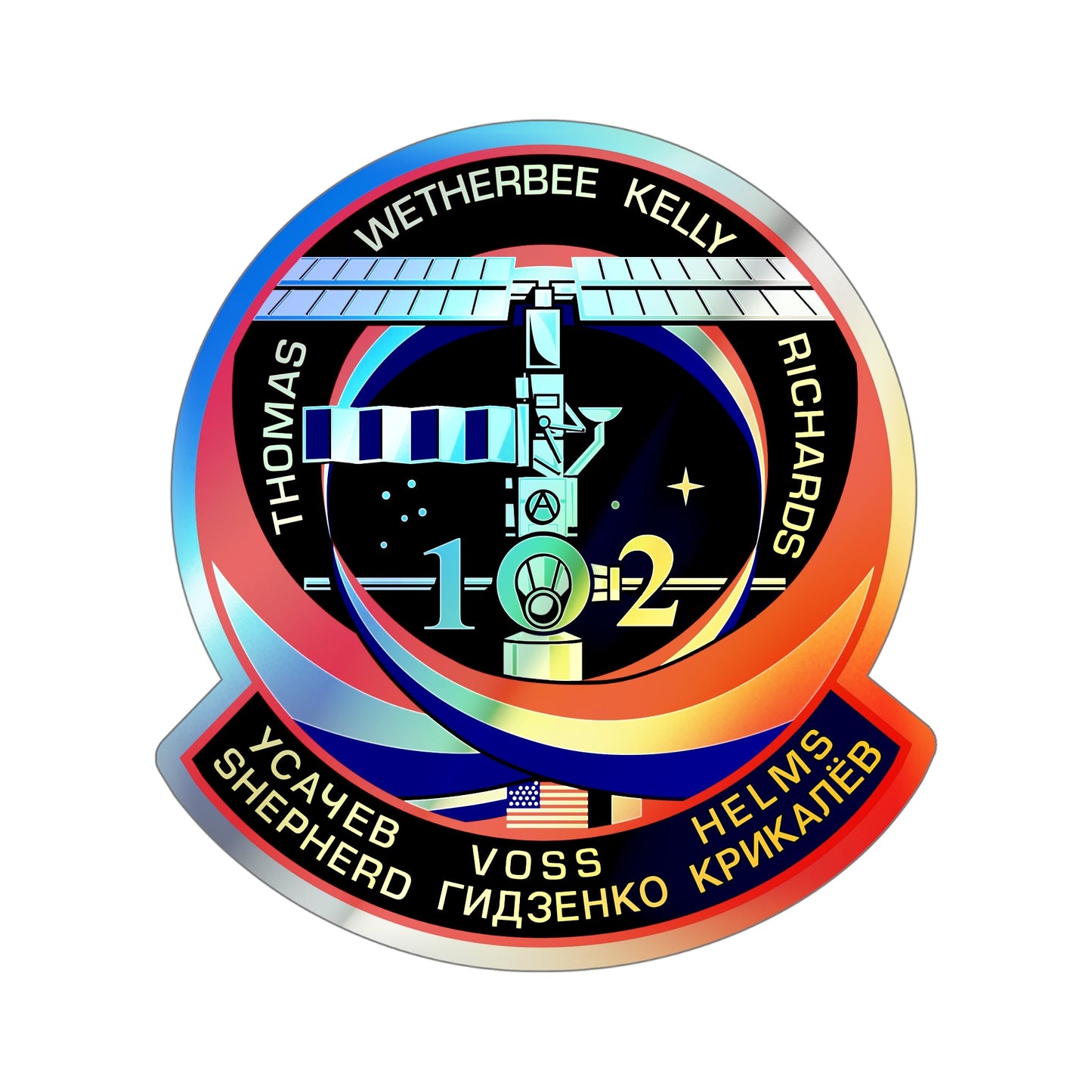 STS 102 (NASA) Holographic STICKER Die-Cut Vinyl Decal-6 Inch-The Sticker Space