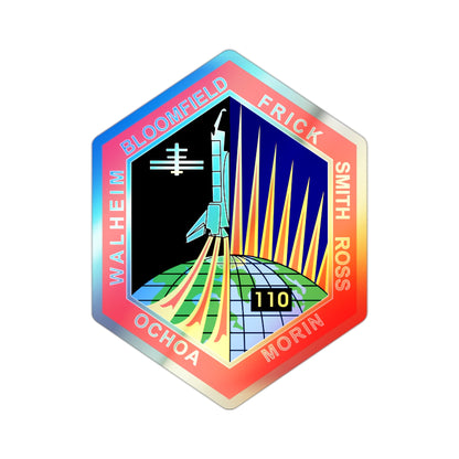 STS 110 (NASA) Holographic STICKER Die-Cut Vinyl Decal-2 Inch-The Sticker Space