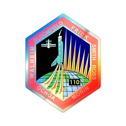 STS 110 (NASA) Holographic STICKER Die-Cut Vinyl Decal-3 Inch-The Sticker Space