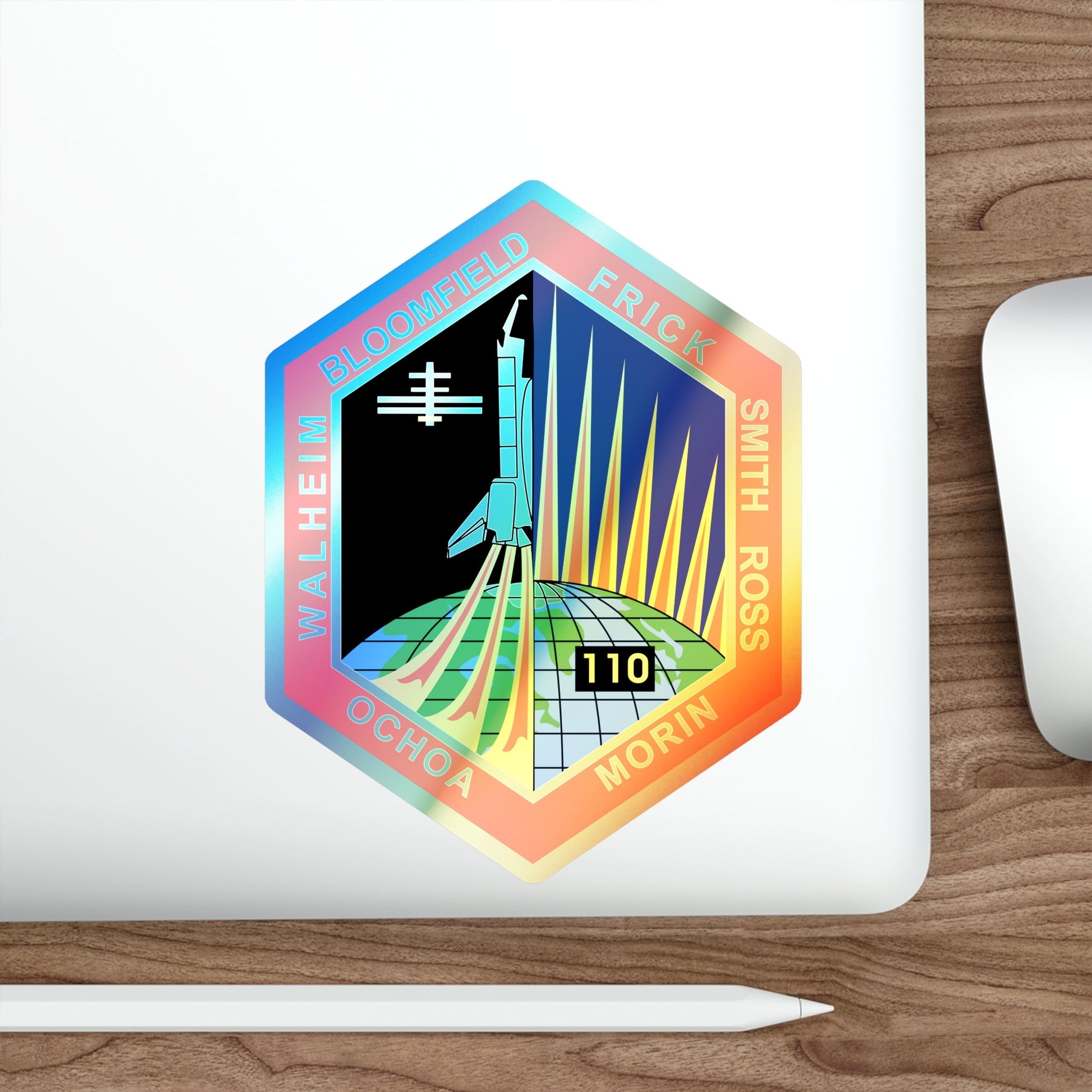 STS 110 (NASA) Holographic STICKER Die-Cut Vinyl Decal-The Sticker Space