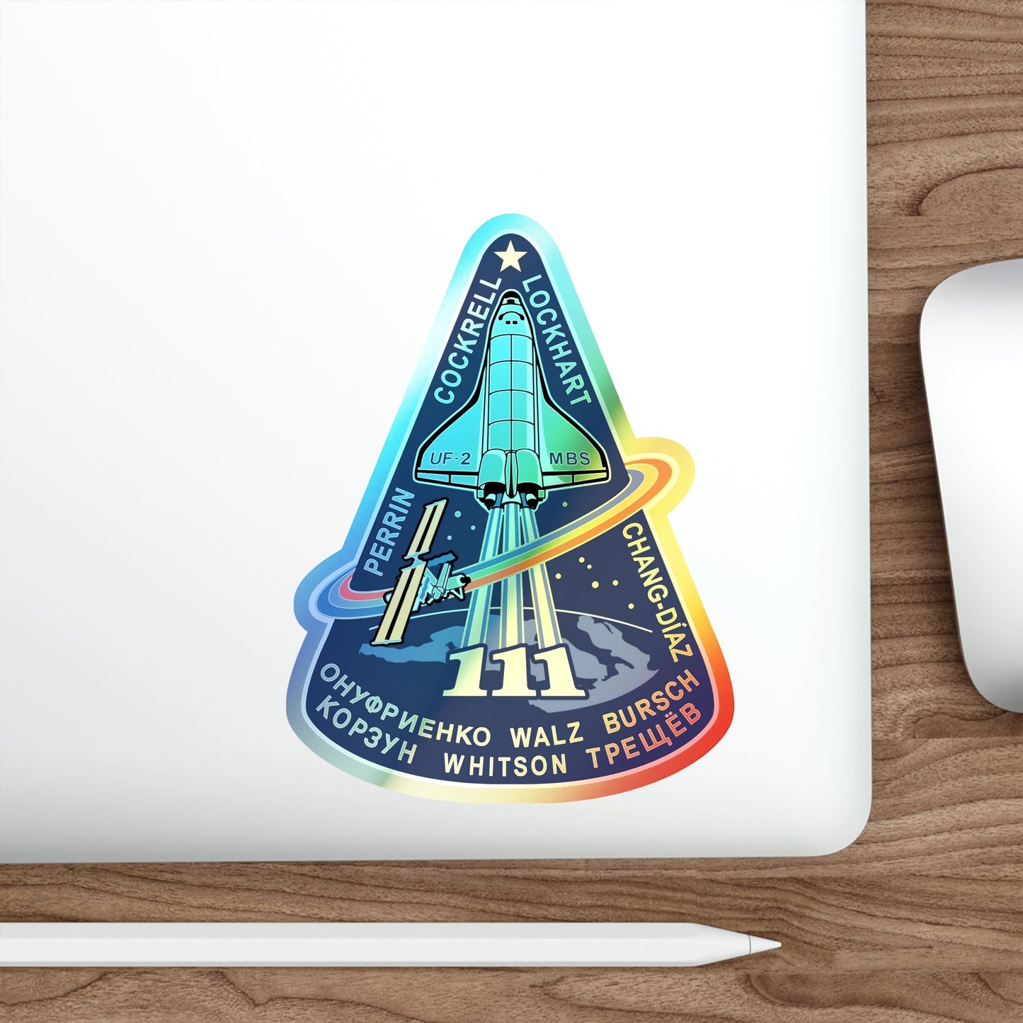 STS 111 (NASA) Holographic STICKER Die-Cut Vinyl Decal-The Sticker Space