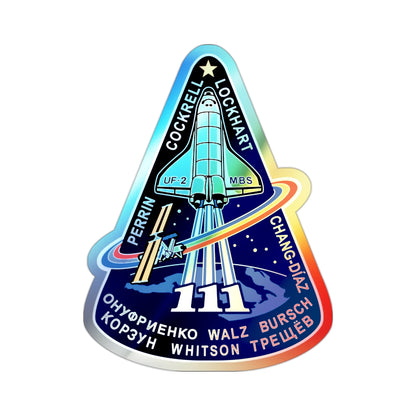 STS 111 (NASA) Holographic STICKER Die-Cut Vinyl Decal-2 Inch-The Sticker Space