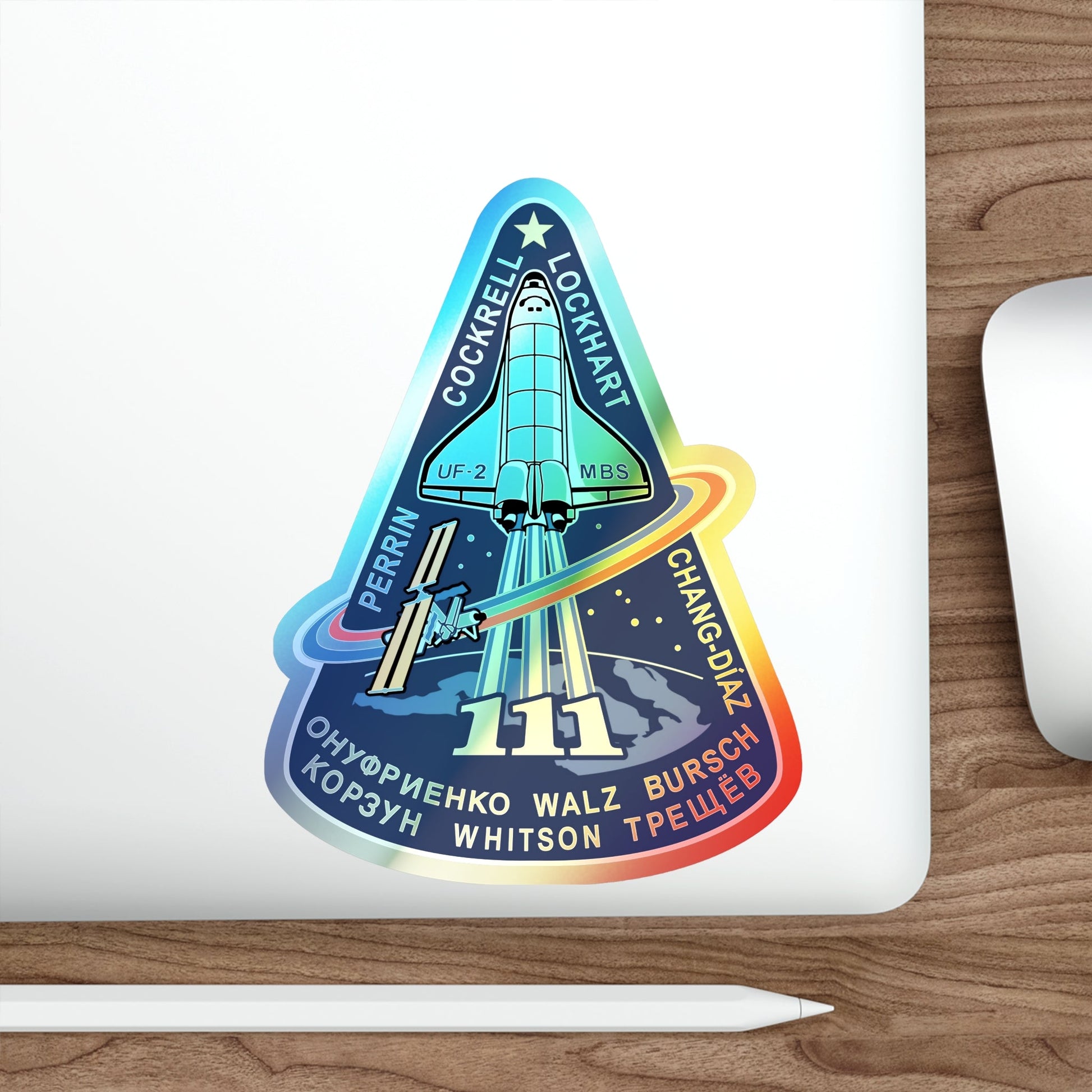STS 111 (NASA) Holographic STICKER Die-Cut Vinyl Decal-The Sticker Space