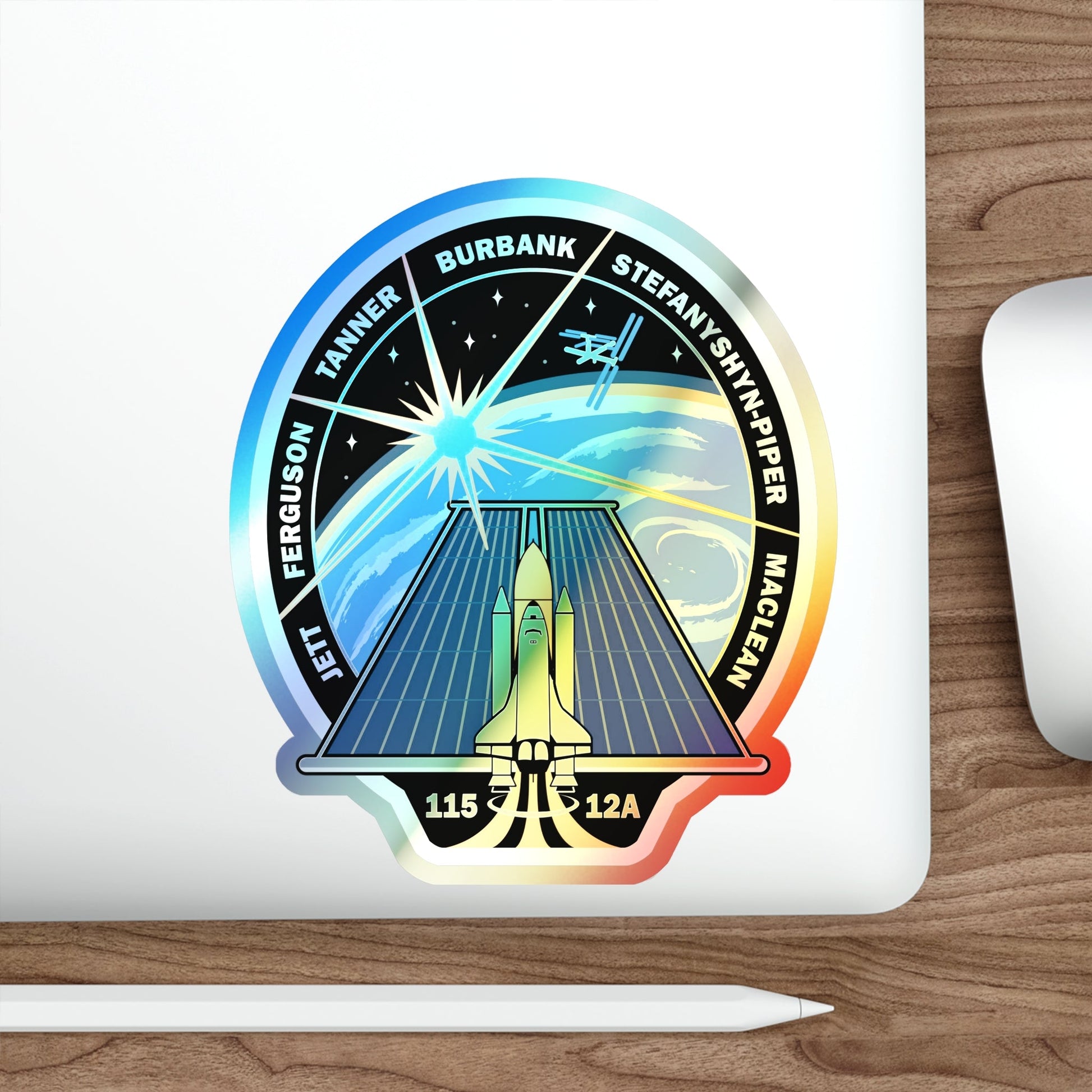 STS 115 (NASA) Holographic STICKER Die-Cut Vinyl Decal-The Sticker Space
