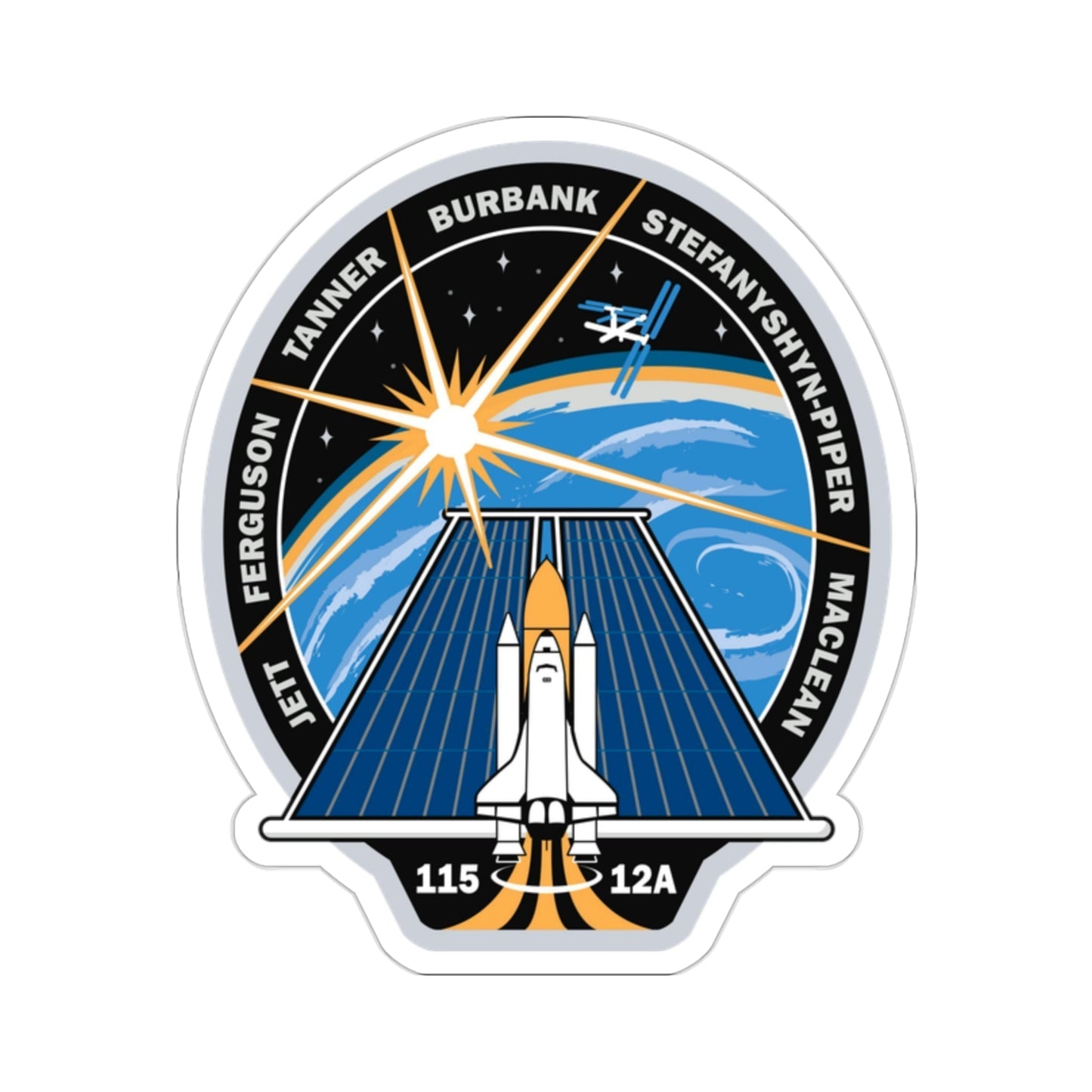 STS 115 Patch NASA STICKER Vinyl Die-Cut Decal-2 Inch-The Sticker Space