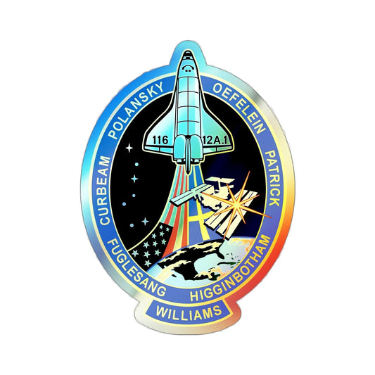 STS 116 (NASA) Holographic STICKER Die-Cut Vinyl Decal-6 Inch-The Sticker Space