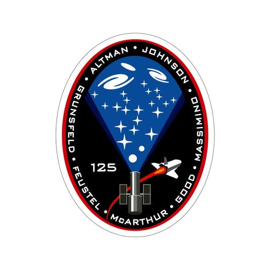 STS 125 Patch NASA STICKER Vinyl Die-Cut Decal-6 Inch-The Sticker Space