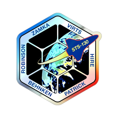 STS 130 (NASA) Holographic STICKER Die-Cut Vinyl Decal-2 Inch-The Sticker Space