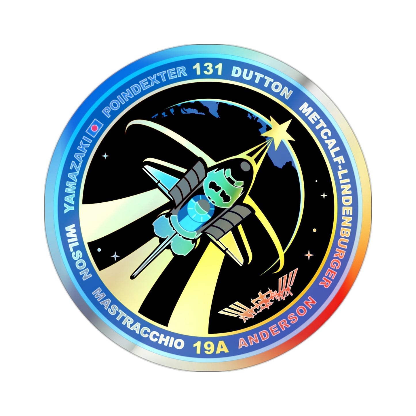 STS 131 (NASA) Holographic STICKER Die-Cut Vinyl Decal-2 Inch-The Sticker Space