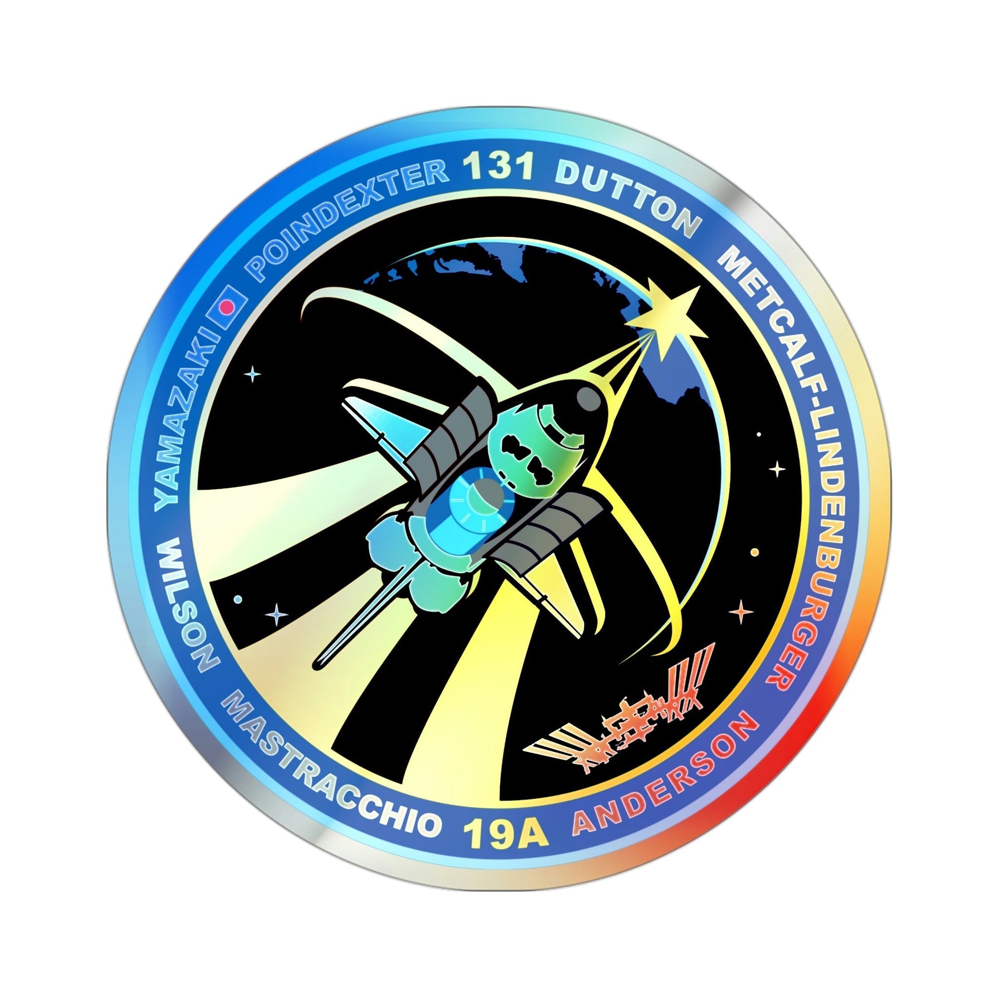 STS 131 (NASA) Holographic STICKER Die-Cut Vinyl Decal-3 Inch-The Sticker Space